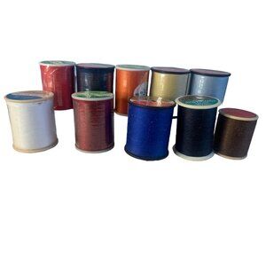 Vintage Sewing Thread Spools Set of 10